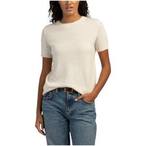 THEORY Cashmere Tolleree Short Sleeve Sweater
